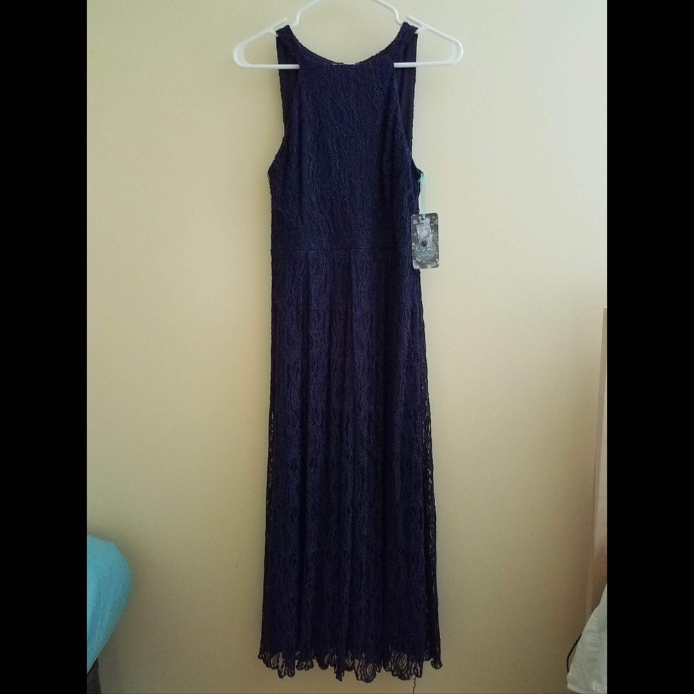 Eva Franco navy lace dress